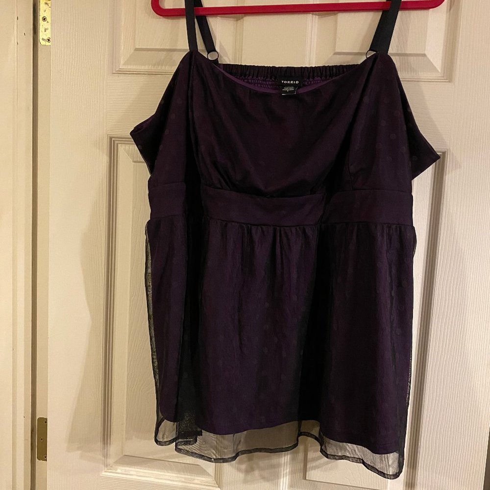 Torrid Purple and Black Camisole